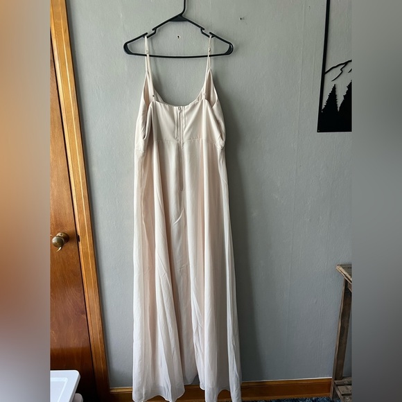 Birdy Grey Champagne Amy Chiffon Bridesmaid Dress Size 1X NWT - Picture 4 of 9